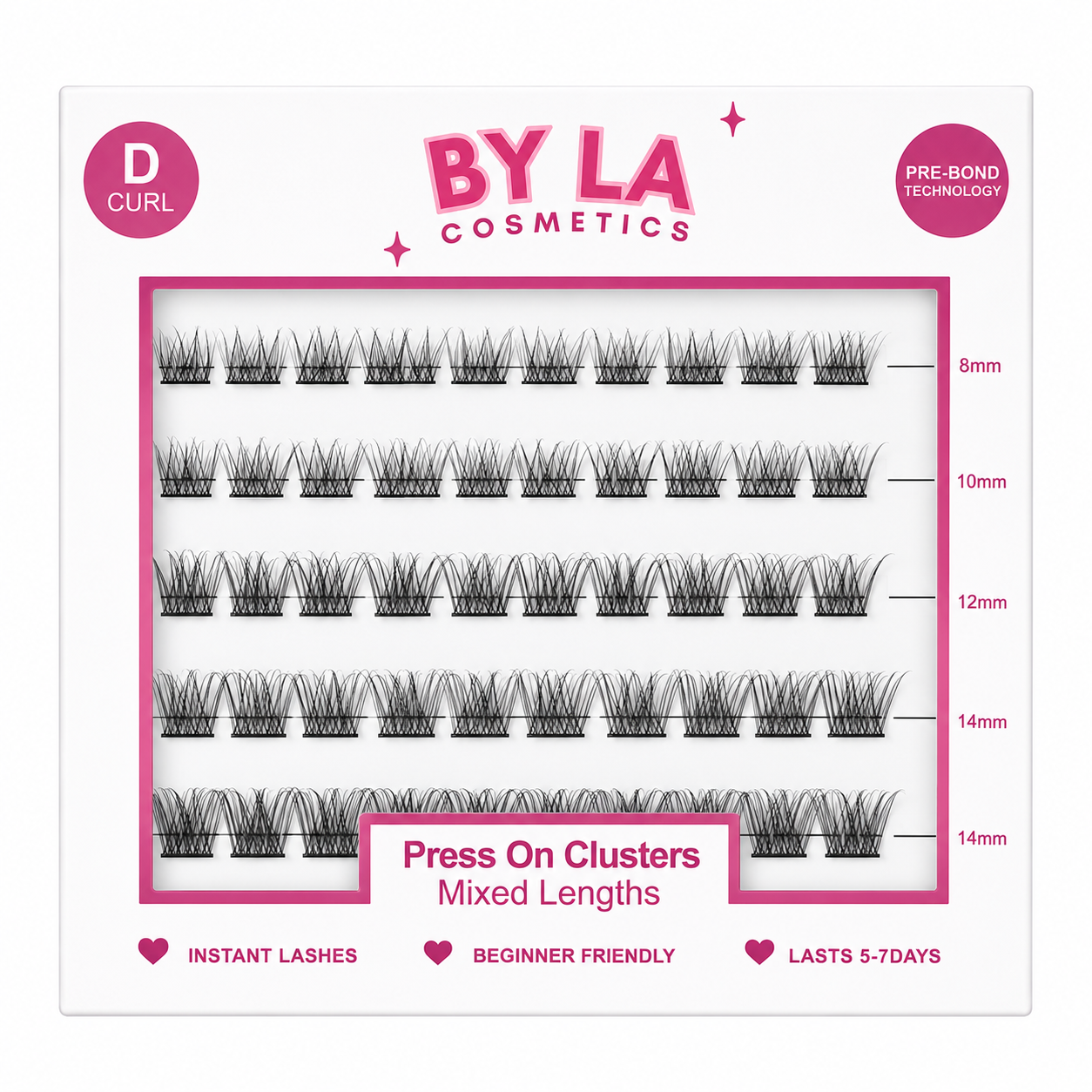 BY LA Cosmetics Press-On Cluster Lashes – Marshmallow 5