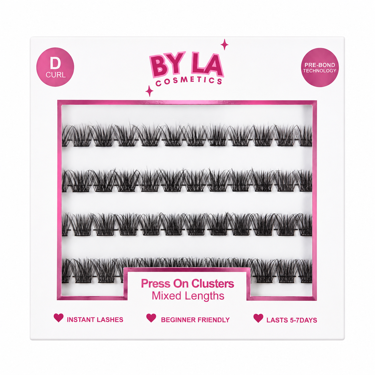 BY LA Cosmetics Press-On Cluster Lashes – Blossom 22